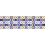 DOGE MILANO CHEMIN DE CUISINE, 100% MADE IN ITALY, TAPIS ANTITACHE AVEC IMPRESSION NUMÉRIQUE, TAPIS ANTIDÉRAPANT ET LAVABLE, MODÈLE ALISEA, 140X52 CM