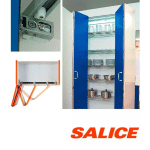 SALICE - HINGE SLIPPING SCHOOL (F1C169) - SYSTÈME DE PORTES COULISSANTES - PLAQUÉ NICKEL