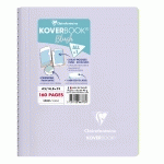 CAHIER RELIURE INTÉGRALE ENVELOPPANTE KOVERBOOK BLUSH A5 160 PAGES LIGNÉ COUVERTURE POLYPROPYLÈNE OPAQUE BICOLORE - LILAS/VERT TILLEUL - LOT DE 5