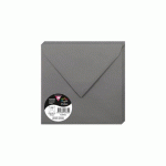 LOT DE 2 - PAQUET DE 20 ENVELOPPES POLLEN 165X165MM 120G/M2 - GRIS ACIER