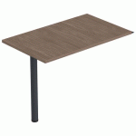 RETOUR ISIA 120 X 60 CM + 1 PIED MÉTAL CHÊNE CLAIR/ANTHR - MBA