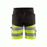 SHORT HAUTE VISIBILITÉ À STRETCH NOIR JAUNE FLUO TAILLE C62 - BLAKLADER