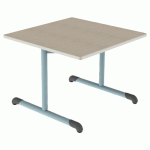 TABLE BANDANA 80X80 T3 DL STRAT POLY. ÉRABLE G. BEIGE/LAGON - MOBIDECOR