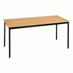 TABLE MULTI-USAGES GRIS CLAIR L 160 X P 80 CM - ÉCO - PIÉTEMENT ROUGE
