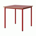 TABLE MALIBU 80X80CM T6 4P STRA ALAISÉ ROUGE U321/ROUGE 3020 - MANUTAN EXPERT