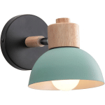 WOTTES - APPLIQUE MURALE FER FORGÉ 15CM E27 LAMPE MURALE INDUSTRIELLE RÉTRO ÉCLAIRAGE INTÉRIEUR APPLIQUE CHAMBRE SALON COULOIR - VERT - VERT