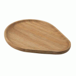 LOT DE 2 - PLATEAU ACACIA FORME GOUTTE 20X16 CM
