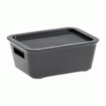 LOT DE 6 - BOÎTE DE RANGEMENT POLYPROYLÈNE 1,18 L CEP BELLA - GRIS
