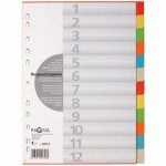LOT DE 8 - INTERCALAIRES EN CARTON, A4, 12 TOUCHES, 12 COULEURS