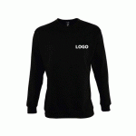 SWEAT-SHIRT MIXTE MANCHES LONGUES NOIR PUBLICITAIRE SOL