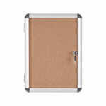 VITRINE INTÉRIEURE FOND LIÈGE PORTE BATTANTE CADRE ALUMINIUM BI-OFFICE ENCLORE - 2 FEUILLES