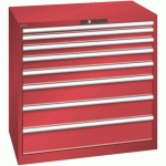 ARMOIRE 8 TIROIRS SÉRIE 78.293-CAPACITÉ 75KG-ROUGE - LISTA