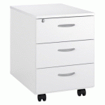 CAISSON MOBILE BOIS SQUADRA 3 TIROIRS CAISSON BLANC TIROIRS BLANC