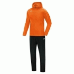 ENSEMBLE SURVÊTEMENT DE FOOT VESTE À CAPUCHON ET PANTALON ENFANT - JAKO - CLASSICO ORANGE FLUO