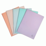 PROTÈGE-DOCUMENTS EN POLYPROPYLÈNE SEMI-RIGIDE AQUAREL PP 120 VUES - A4 - COULEURS ASSORTIES - LOT DE 8