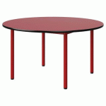 TABLE MALIBU Ø 120 T4 4P STR ANTIB ROUG U321/NOIR ROUGE 3020