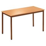 TABLE MODULAIRE DOMINO RECTANGLE - L. 120 X P. 60 CM - PLATEAU HÊTRE - PIEDS BRUN