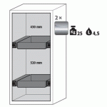 ARMOIRE SÉCURITÉ S-PEGASUS-90 S90.129.060.WDAC JAUNE - ASECOS