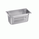 BAC GN BLANCO EN ACIER INOXYDABLE GN 1/3 AVEC PERFORATIONS DANS LE FOND ET LES PAROIS LATÉRALES - 150 MM, CAPACITÉ : 5,5 LITRES