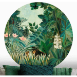 PAPIER PEINT ROND AUTOCOLLANT - HENRI ROUSSEAU - JUNGLE AT THE EQUATOR Ø 50CM