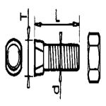 BOULONS TÊTE CONIQUE 1/2''X39 ADAPTABLE G&B (25)