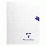 CAHIER PIQUÉ CLAIREFONTAINE MIMESYS 17 X 22 CM GRANDS CARREAUX 96 PAGES INCOLORE