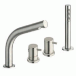 ENSEMBLE BAIN DOUCHE SUR GORGE THERMOSTATIQUE 4 TROUS AVEC BEC INOX - CRISTINA ONDYNA SX12528