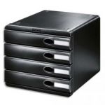 LEITZ PLUS MODULE DE CLASSEMENT ALLURA BLACK 4 TIROIRS POUR FORMAT A4