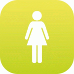 LOT DE 2 - PLAQUE PLEXI FEMME - 120 X 120 MM - VERT CLAIR