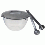 LOT DE 3 - SALADIER AVEC COUVERTS À SALADE, 7,0 LITRES