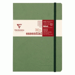 LOT DE 5 - MY.ESSENTIAL AGE BAG CARNET BROCHURE COUSU DOS CARRÉ À PAGES NUMÉROTÉES A5 192 PAGES LIGNÉ PAPIER IVOIRE 90G - VERT