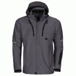 PROJOB 3406 VESTE PRIO SOFTSHELL CAPUCHE GRIS - TAILLE XXXXL