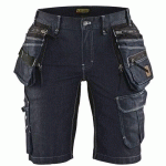 SHORT X1900 ARTISAN DENIM STRETCH 2D FEMME/NOIR TAILLE 48 - BLAKLADER
