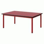 TABLE MALIBU 120X80 T1 4P ST ANTIB ROUG U321/NOIR ROUGE 3020