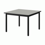 TABLE MALIBU 80X80 T2 4P STRA ISOS GRIS 1400/NOIR NOIR 9005