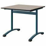 TABLE MALIBU 80X80 T5 DL STRA ACACIA/NOIR BLEU 5025