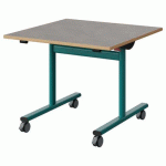 TABLE MALIBU RAB. 80X80 T4 DL ST ALAISÉ BÉTON F186/BLEU 5018