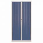 ARMOIRE MÉTAL CLASSTOUT COLOR - A RIDEAUX - L. 90 X H. 180 CM  - CORPS ALUMINIUM  - RIDEAUX BLEU
