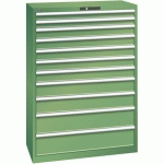 ARMOIRE 11 TIROIRS 1023X572X1450MM-CHARGE 75KG-VERT - LISTA