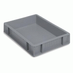 BAC PLASTIQUE GERBABLE NORME EU RAJA 400X300X70 MM