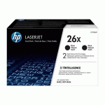 HP 26X - CF226XD PACK 2 TONERS HAUTE CAPACITÉ NOIRS - HP