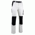 PANTALON DE TRAVAIL VAISSEAU MULTIPOCHES BLANC/GRIS T38 - LMA LEBEURRE - 1850-T38