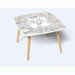 TABLE BASSE KIDS À COLORIER - MOTIF ATHLÈTES - LOT DE 2