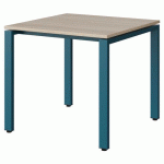 TABLE MALIBU 80X80 T5 SOUDÉ STR ABS ACACIA/BLEU 5025