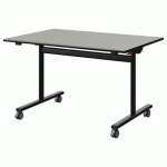 TABLE MALIBU RAB 120X80 T5 DL ST ISOS GRIS 1400/NO NOIR 9005
