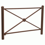 BARRIÈRE PROVINCE ROSACE 1.57 M AGORA - ZINC MARRON 8017 - PROCITY