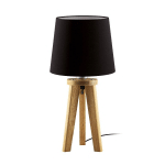 HERZBLUT ELLI LAMPE À POSER, CHÊNE HUILÉ/NOIR