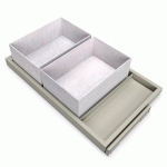 ORGANISATEUR DE DRESSING AVEC COULISSES - 2 PANIERS - 800 MM - GRIS EMUCA