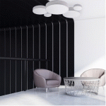 TEMAR LIGHTING PLAFONNIER CLEO, Ø 40 CM, BLANC, MÉTAL, E27, À 3 LAMPES