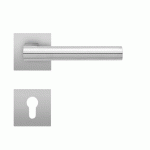 POIGNÉES DE PORTE SUR ROSACES CARRÉES SÉRIE EPL 45Q MADEIRA - SATINÉ - CLÉ I KARCHER DESIGN